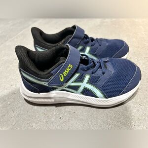 ASICS Kids' Navy and Lime Sneakers